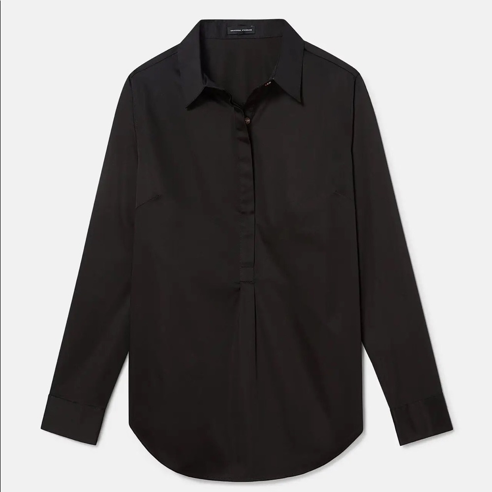 Universal Standard Black Elbe Shirt in size Small (14-16)